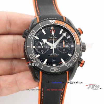 AAA replica TW factory Omega Seamaster black face automatic mechanical chronograph watch 